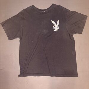 PLAYBOY Black Kids Tee with Iconic Bunny
